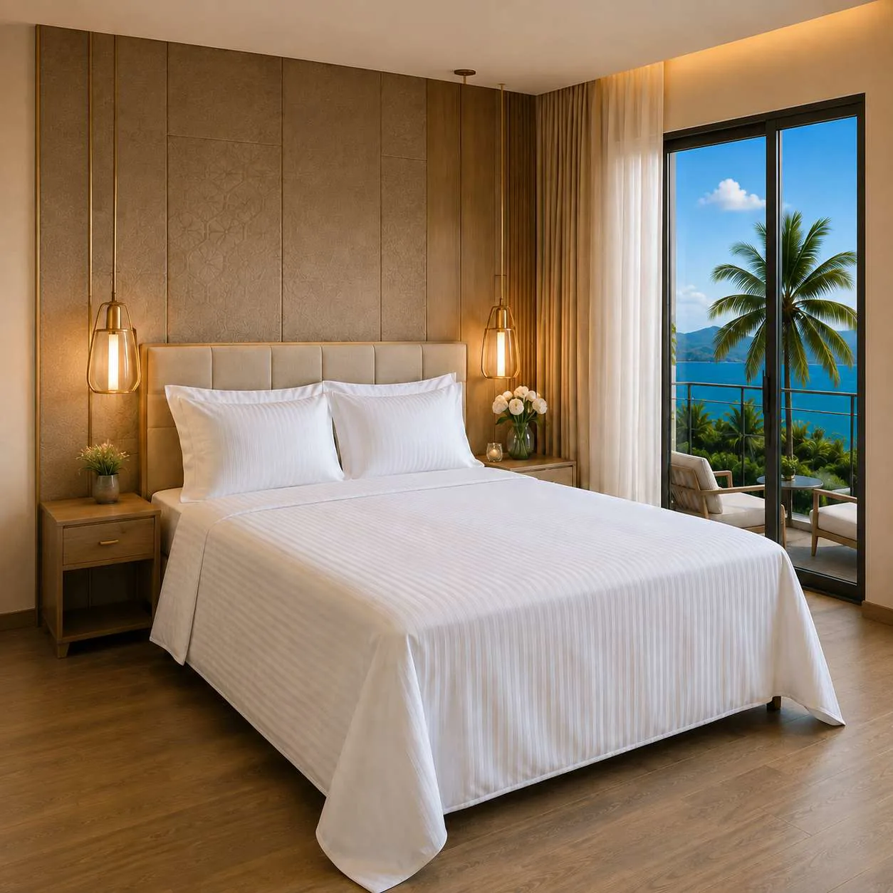 Otel Çift Kişilik Çarşaf 280x280 cm - 63 Tel 30/1 İp %100 Pamuklu