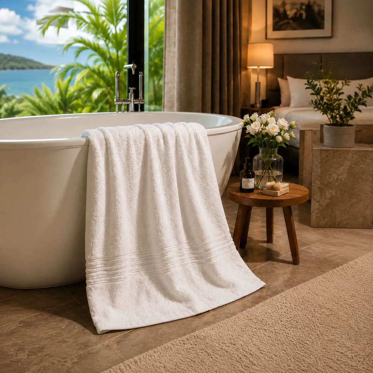 Otel Banyo Havlusu 90x150 cm - 600 gr 20/2 Ring İplik