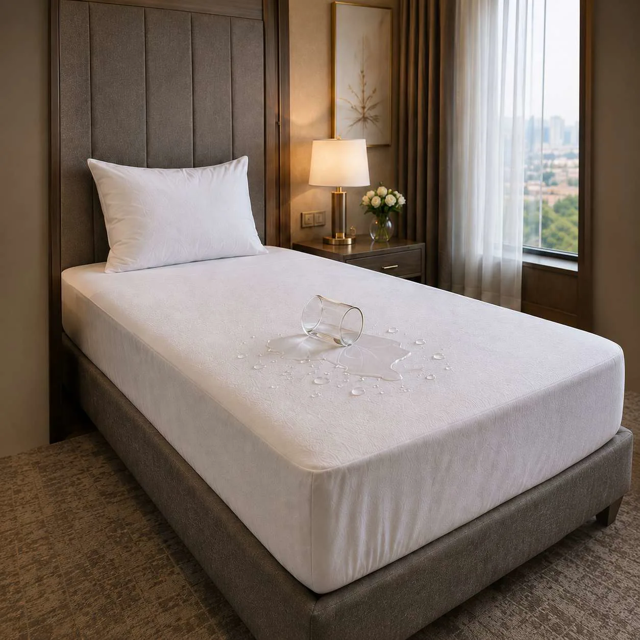 Otel Sıvı Geçirmez Alez 90x190 cm - Polüretan Pamuklu