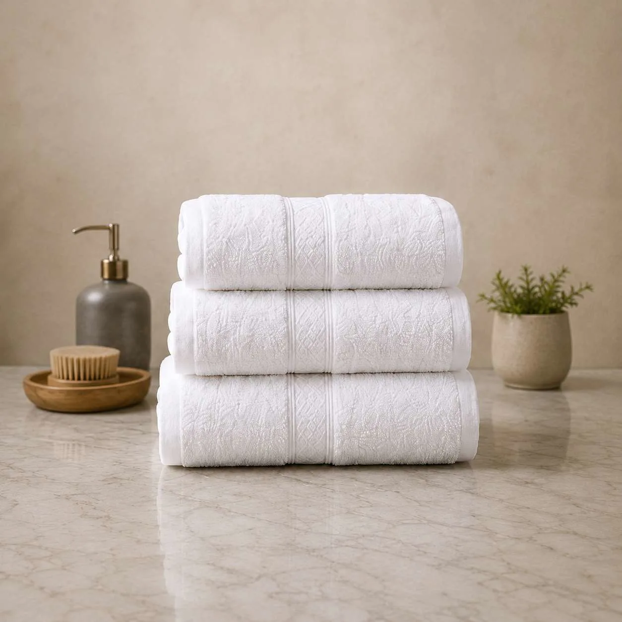 Otel Banyo Havlusu 70x140 cm - 500 gr 20/2 Ring İplik