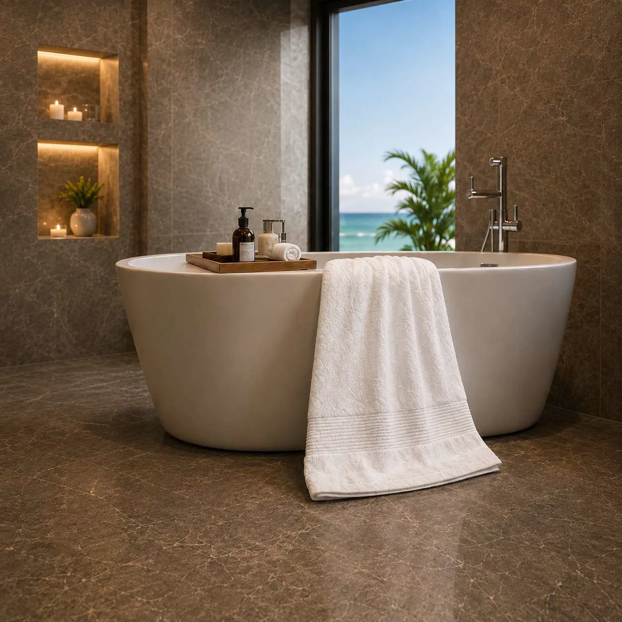 Otel Banyo Havlusu 90x150 cm - 600 gr 16/1 Pamuk-Polyester