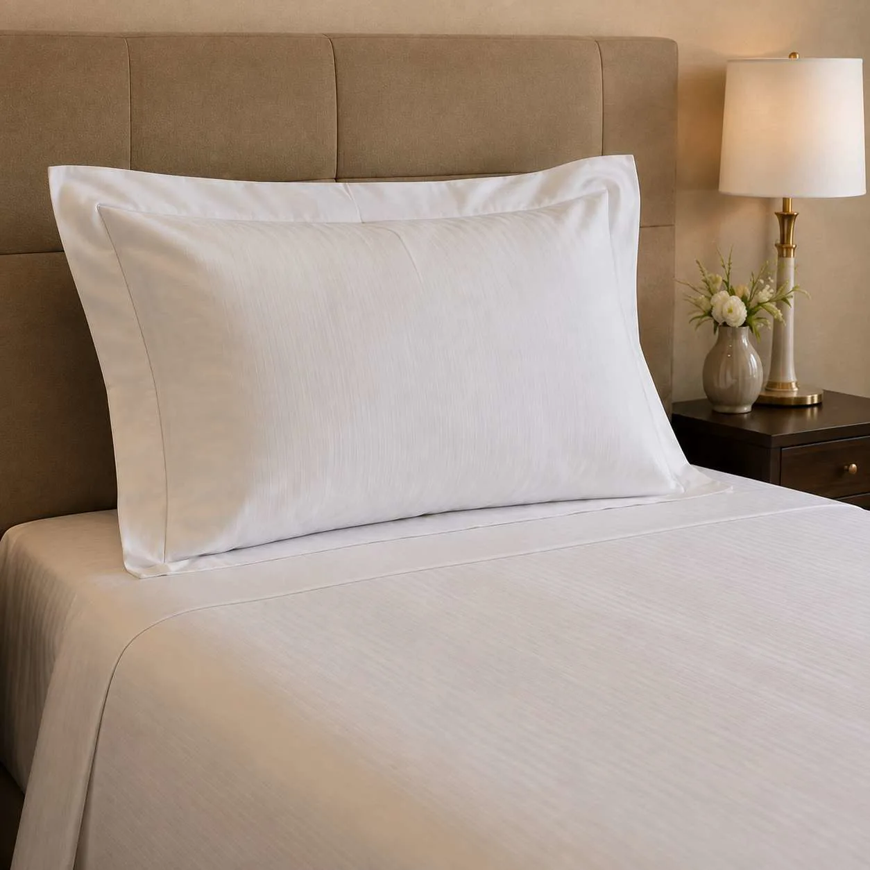 Otel Yastık Kılıfı 50x70 cm - 63 Tel Optik Pamuk-Polyester