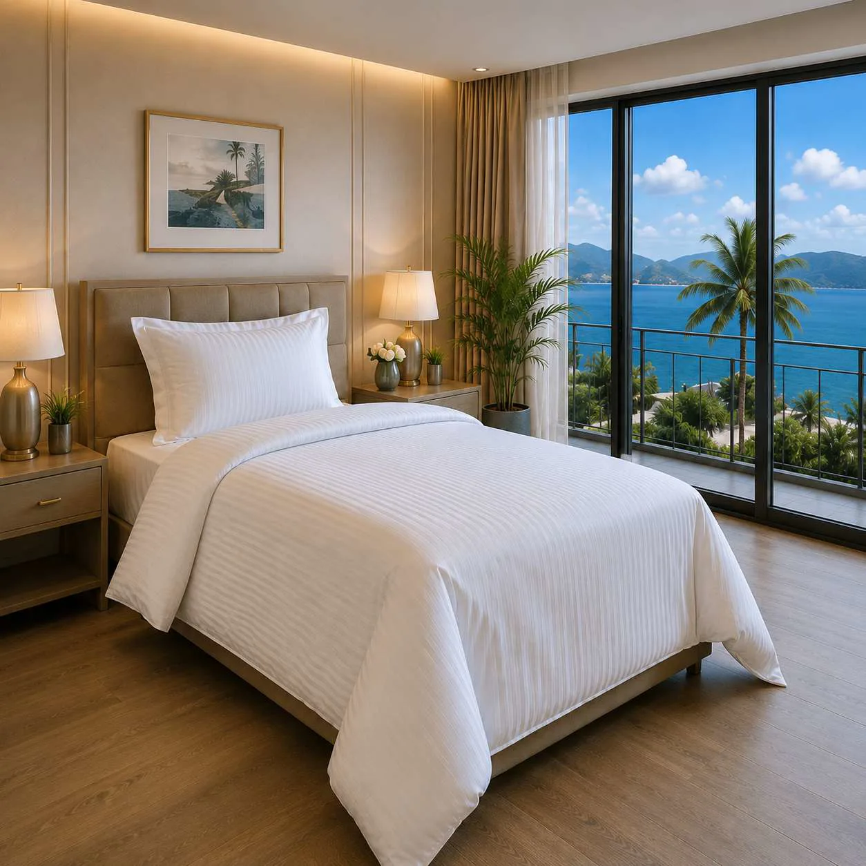 Otel Tek Kişilik Nevresim 160x230 cm - 63 Tel 30/1 İp %100 Pamuklu
