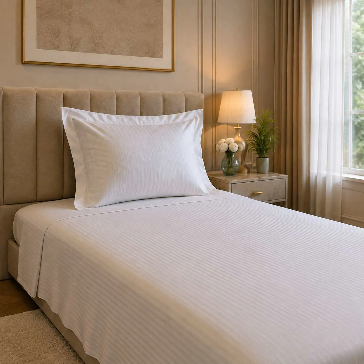 Otel Yastık Kılıfı 50x70 cm - 63 Tel 30/1 İp %100 Pamuklu